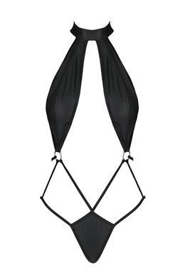 Боді-халтер з екошкіри Passion JANNIES BODY black, розмір L/XL  зображення