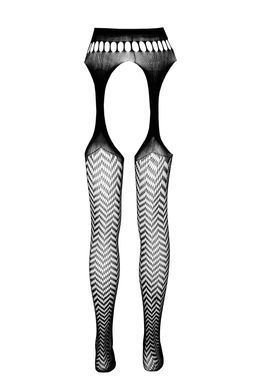 Эротические колготки с имитацией чулок и доступом Passion ECO S002 black картинка