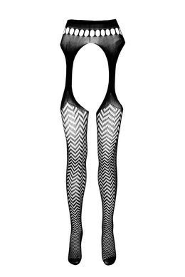 Эротические колготки с имитацией чулок и доступом Passion ECO S002 black картинка