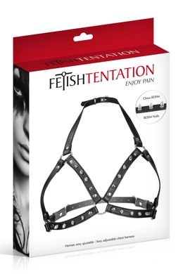 Портупея з металевими шипами Fetish Tentation Sexy Adjustable Chest Harness зображення
