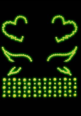 Наклейки-стразы для лица светящиеся в темноте Leg Avenue Ayla face jewel sticker (2 варианта) картинка