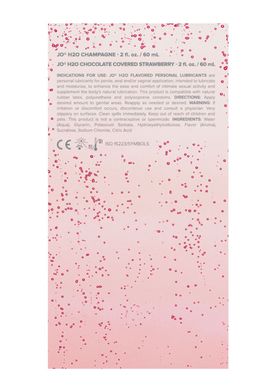 Набір оральних лубрикантів System JO Sweet&Bubbly Champagne & Chocolate Covered Strawberry (2 шт по 60 мл) зображення