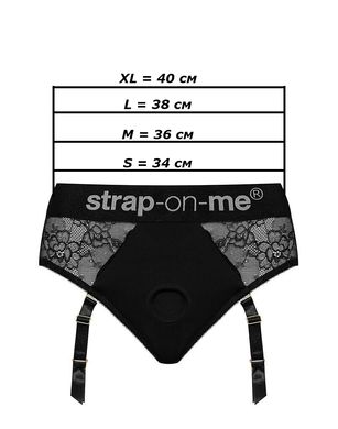 Мереживні труси для страпону з підв'язками для панчіх Strap-On-Me DIVA HARNESS, розмір L зображення