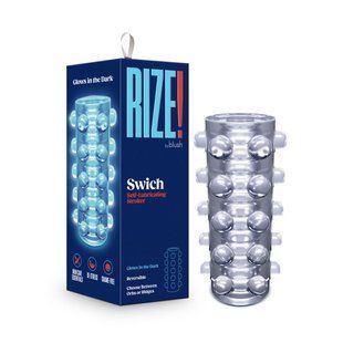 Мастурбатор, що світиться у темряві Rize by Blush Swich Glow in the Dark Masturbator Clear зображення