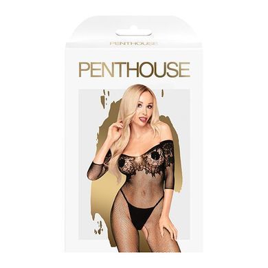 Бодистокинг с имитацией лифа Penthouse High Profile Black, размер S/L картинка