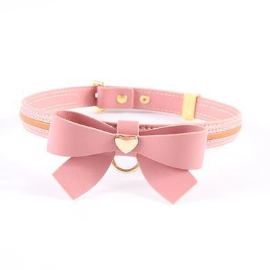 Повідець з нашийником LOCKINK SEVANDA Love Heart Butterfly Leather Collar Set Pink зображення
