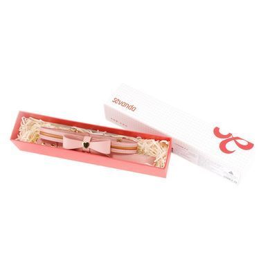 Повідець з нашийником LOCKINK SEVANDA Love Heart Butterfly Leather Collar Set Pink зображення