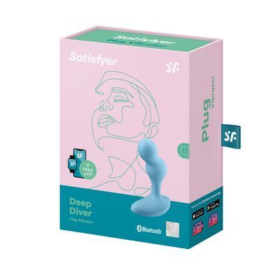 Смарт масажер простати Satisfyer Deep Diver Light Blue (діаметр 3,3 см) зображення