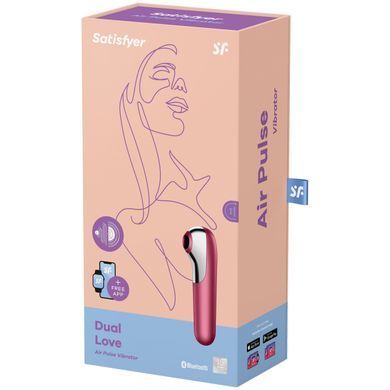 Смарт вібратор і вакуумний стимулятор 2-в-1 Satisfyer Dual Love Pink (діаметр 3,3 см) зображення
