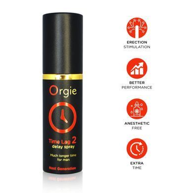 Спрей-пролонгатор з екстрактом даміани Orgie Time Lag 2 Delay Spray (10 мл) зображення