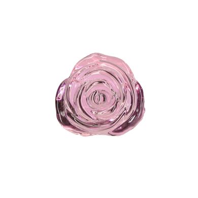 Скляна анальна пробка Pillow Talk Rosy Luxurious Glass Anal Plug (діаметр 3,3 см, віброкуля в подарунок) зображення