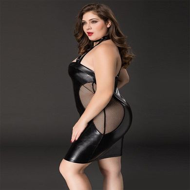 Еротична сукня з прозорими вставками JSY «Спокуслива Міла» Plus Size Black зображення