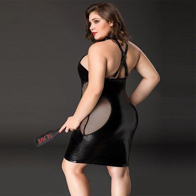 Еротична сукня з прозорими вставками JSY «Спокуслива Міла» Plus Size Black зображення
