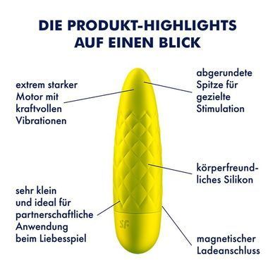 Вибропуля перезаряжаемая Satisfyer Ultra Power Bullet 5 Yellow картинка