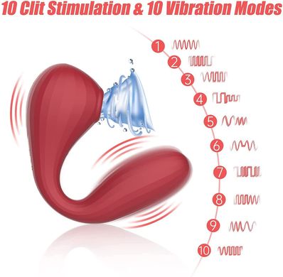 Вакуумний вагінально-кліторальний стимулятор смарт Magic Motion Bobi Red (діаметр 3,3 см) зображення