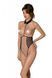 Боді з відкритими грудьми та шнурівкою Passion TRISHA BODY beige, розмір S/M картинка 1