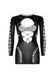 Бесшовное миниплатье Leg Avenue Long sleeve cut out mini dres Black O/S картинка 3