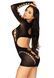 Бесшовное миниплатье Leg Avenue Long sleeve cut out mini dres Black O/S картинка 4