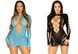 Бесшовное миниплатье Leg Avenue Long sleeve cut out mini dres Black O/S картинка 7