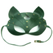 Маска кошки LOVECRAFT премиум из натуральной кожи, зелёная картинка 1
