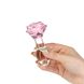 Скляна анальна пробка Pillow Talk Rosy Luxurious Glass Anal Plug (діаметр 3,3 см, віброкуля в подарунок) картинка 3