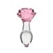 Стеклянная анальная пробка Pillow Talk Rosy Luxurious Glass Anal Plug (диаметр 3,3 см, вибропуля в подарок) картинка 1