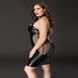 Эротическое платье с прозрачными вставками JSY «Соблазнительная Мила» Plus Size Black картинка 3