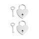 Замочок серце з ключами Liebe Seele Heart Shape Padlock Silver (2 шт) зображення