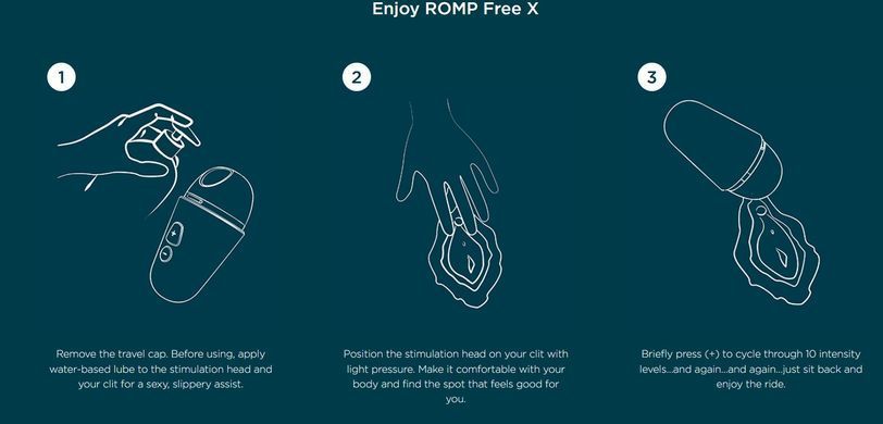 Вакуумний кліторальний стимулятор Romp Free X зображення