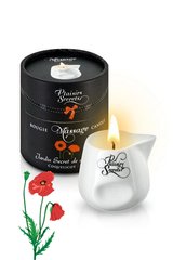 Масажна свічка в керамічному посуді Plaisirs Secrets Poppy мак (80 мл) зображення