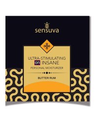 Пробник стимулюючого лубриканта на гібридній основі Sensuva Ultra-Stimulating On Insane Butter Rum, солодкий ром (6 мл) зображення