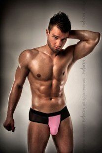 Мужские эротические трусы Passion 007 THONG pink L/XL, Розовые картинка