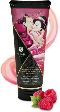 Крем массажный съедобный Shunga KISSABLE MASSAGE CREAM Raspberry Feeling Малина (200 мл) картинка