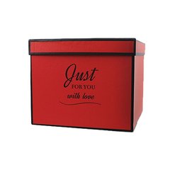 Подарочная коробка Just for you красная, размер S (20 x 17 x 14,5 см) картинка