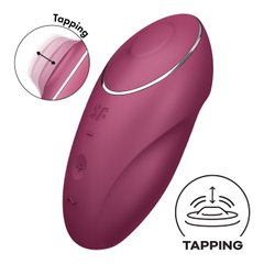 Вібростимулятор-пульсатор з ефектом постукування пальцем Satisfyer Tap&Climax 1 Red зображення