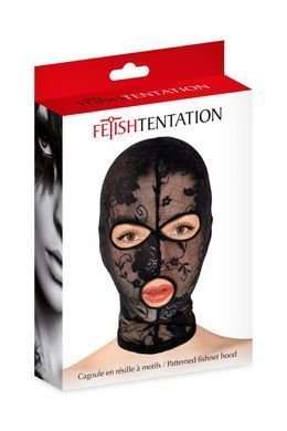 Кружевная маска для БДСМ Fetish Tentation Patterned fishnet hood картинка