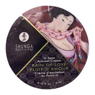 Пробник крема для стимуляции точки G Shunga RAIN OF LOVE (3 мл) зображення