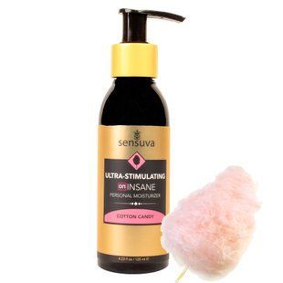 Стимулюючий лубрикант на гібридній основі Sensuva Ultra-Stimulating On Insane Cotton Candy, солодка вата (125 мл) зображення