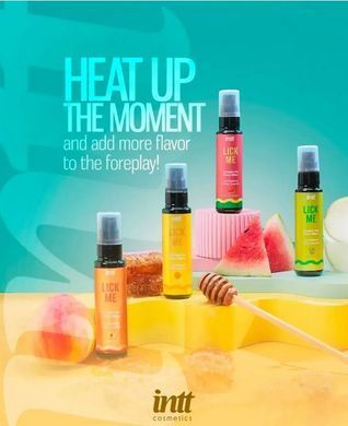 Гель для оральних пестощів з зігрівальним ефектом INTT Lick Me Kissable Gel Peach (50 мл) зображення