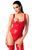 Вінілове боді Noir Handmade F352 Red powerwetlook body, розмір S картинка