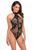 Прозоре боді з блискавкою Noir Handmade F314 Ego flocked mesh halter bodysuit, розмір S зображення