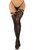 Панчохи з металевим сердечком Leg Avenue Thigh highs with garter top Black One Size зображення