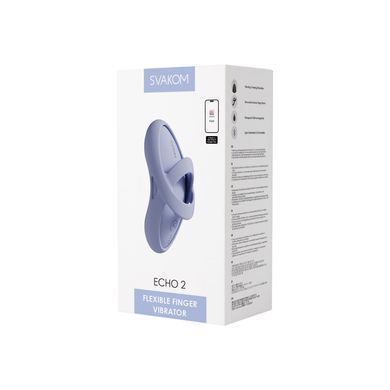 Смарт-вібратор для клітора з підігрівом Svakom Echo 2 Sky Blue зображення