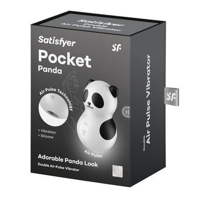 Вакуумний стимулятор з вібрацією Satisfyer Pocket Panda зображення