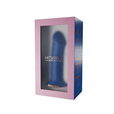 Ділдо з присоскою і з термореактивним ефектом Adrien Lastic Hitsens 1 - 7 inch Blue (діаметр 4,5 см) зображення