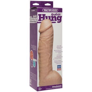 Фаллоимитатор реалистик Doc Johnson Realistic Hung Vanilla, Vac-U-Lock (диаметр 7 см) картинка