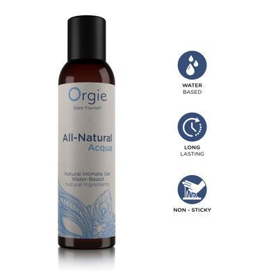 Лубрикант на водній основі з натуральним складом Orgie All Natural Acqua (150 мл) зображення