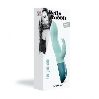 Вібратор-кролик Love To Love HELLO RABBIT MENTHE гнучкий, м'ятного кольору зображення