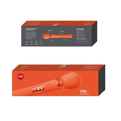 Вібромасажер-мікрофон Fun Factory VIM Vibrating Wand sunrise orange (діаметр 6 см, до 6 год. роботи) зображення