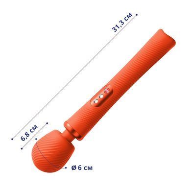 Вібромасажер-мікрофон Fun Factory VIM Vibrating Wand sunrise orange (діаметр 6 см, до 6 год. роботи) зображення
